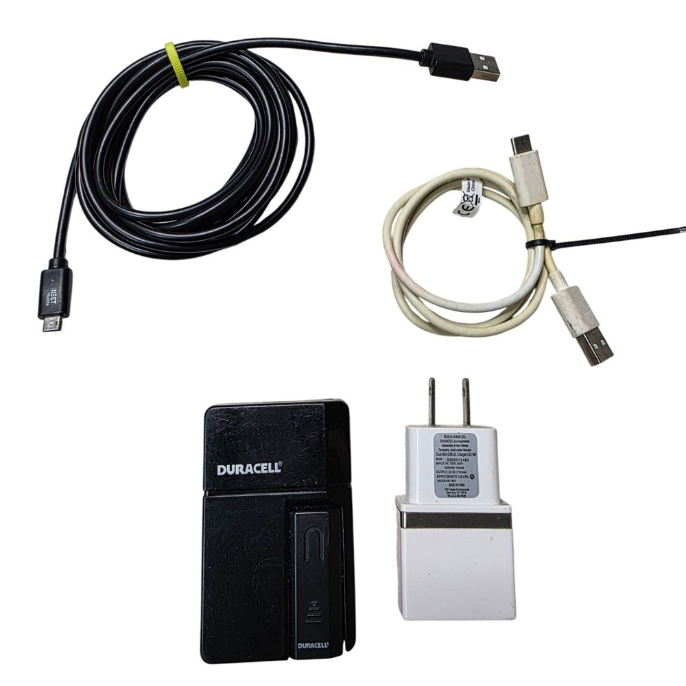 Duracell Wall Charger Bundle BIG-9637 LE2196 Dual USB Micro-USB‎ USB-C Cables W4